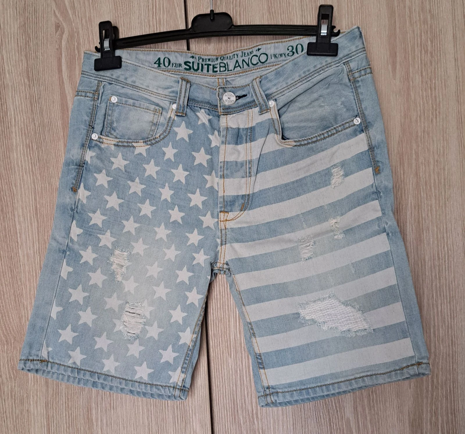 SuiteBlanco (US Flag) Denim Shorts - Size 40 – photo 2